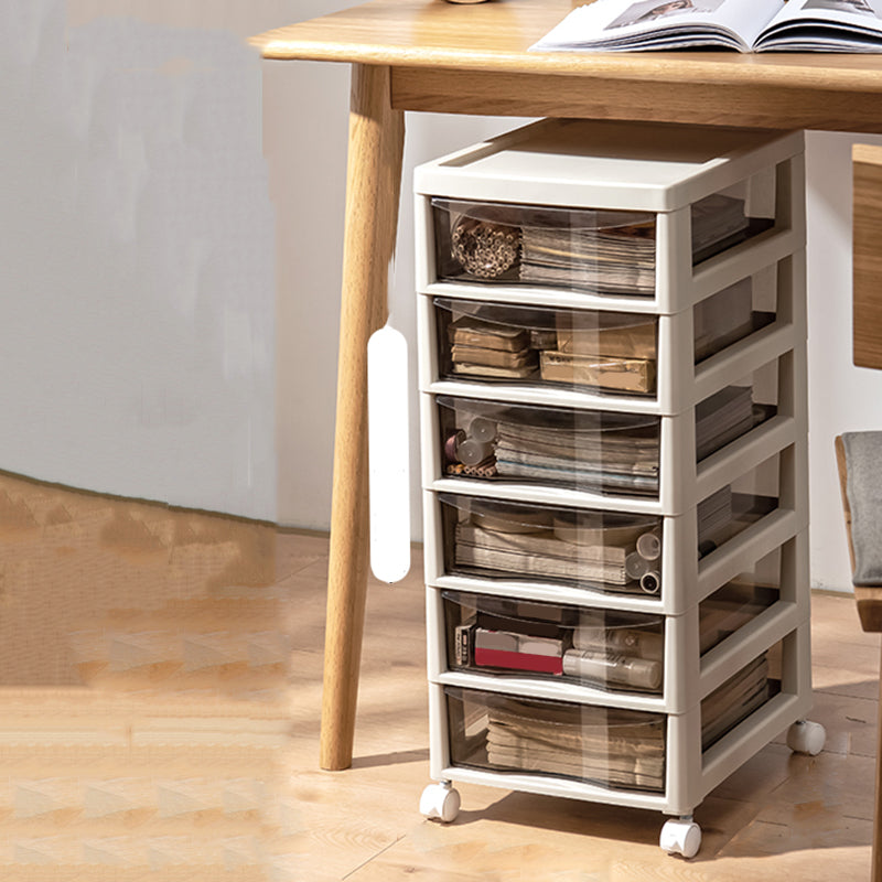 Modern Vertical Filing Cabinet Transparent Plastic Drawers File Cabinet
