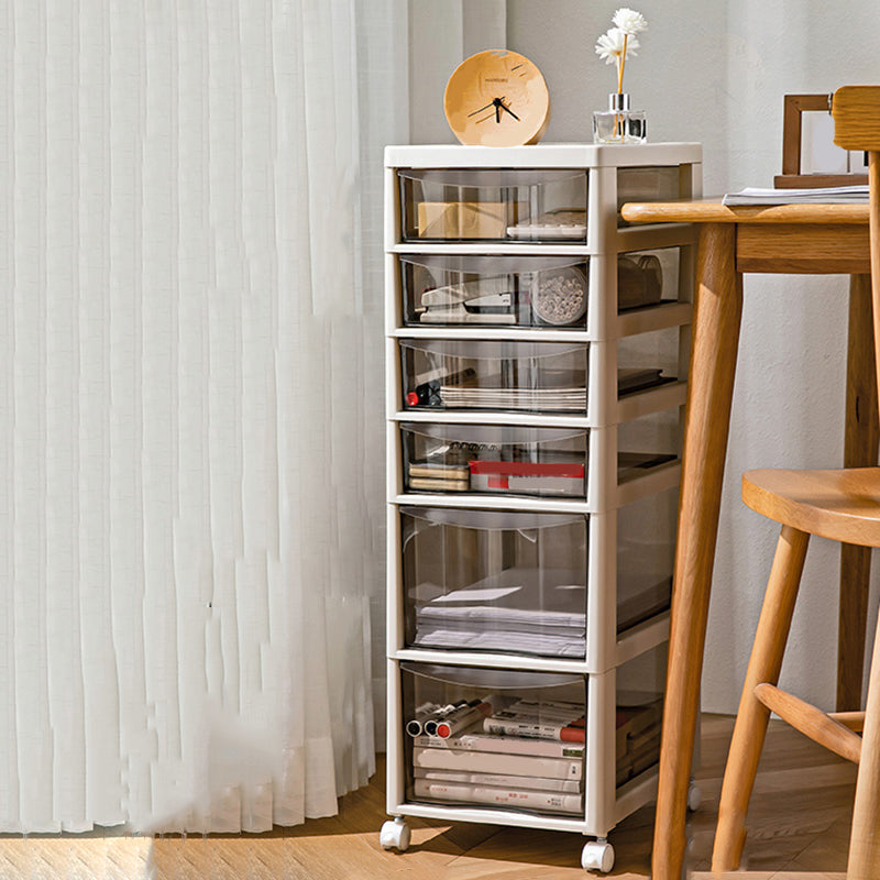 Modern Vertical Filing Cabinet Transparent Plastic Drawers File Cabinet