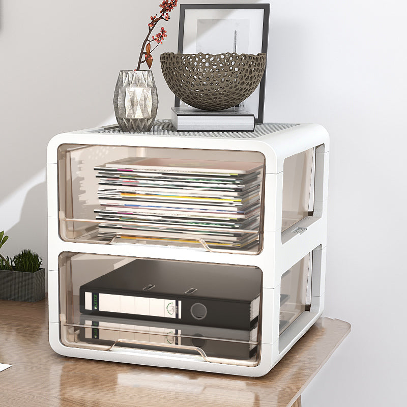 Modern Vertical Filing Cabinet Transparent Plastic Drawers File Cabinet