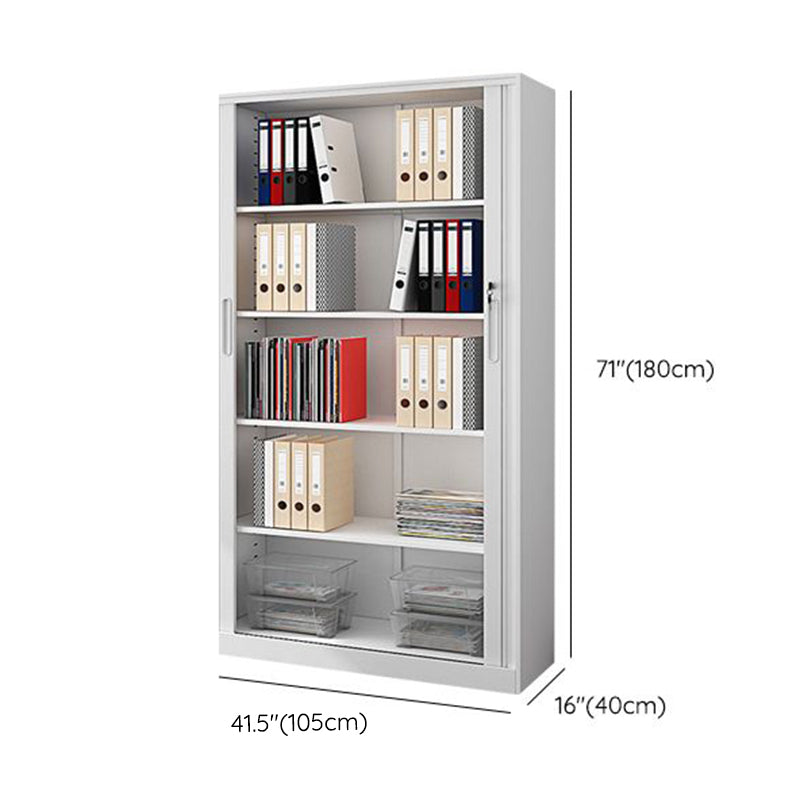 Modern File Cabinet Storage Shelves Rolling Door Metal Filing Cabinet for Home Office