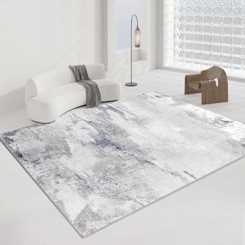 Abstract Gradient Color Rug Polyester Indoor Rug Non-slip Carpet for Living Room and Bedroom