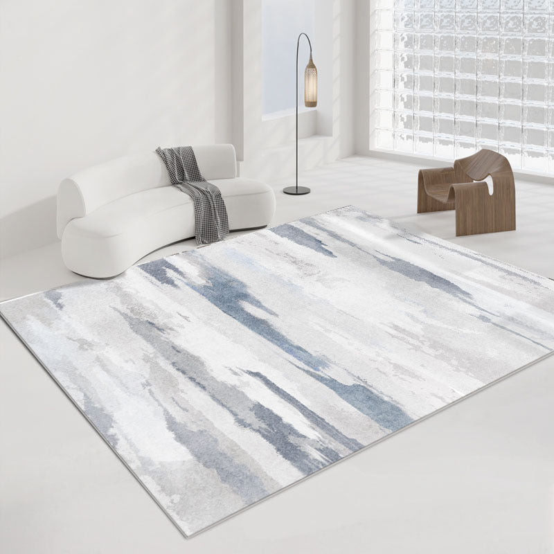 Abstract Gradient Color Rug Polyester Indoor Rug Non-slip Carpet for Living Room and Bedroom