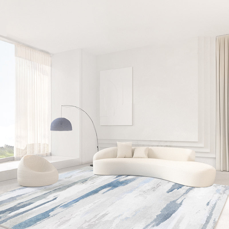 Abstract Gradient Color Rug Polyester Indoor Rug Non-slip Carpet for Living Room and Bedroom