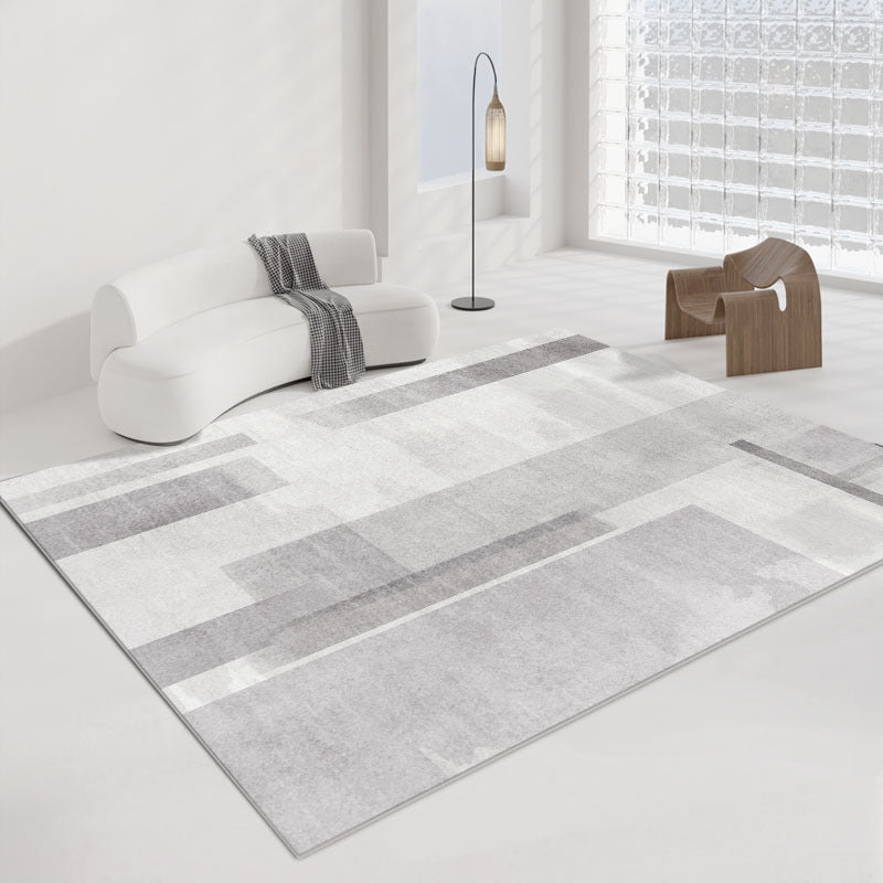 Abstract Gradient Color Rug Polyester Indoor Rug Non-slip Carpet for Living Room and Bedroom