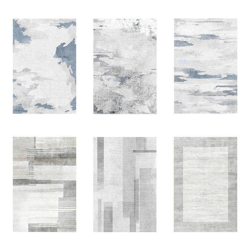 Abstract Gradient Color Rug Polyester Indoor Rug Non-slip Carpet for Living Room and Bedroom