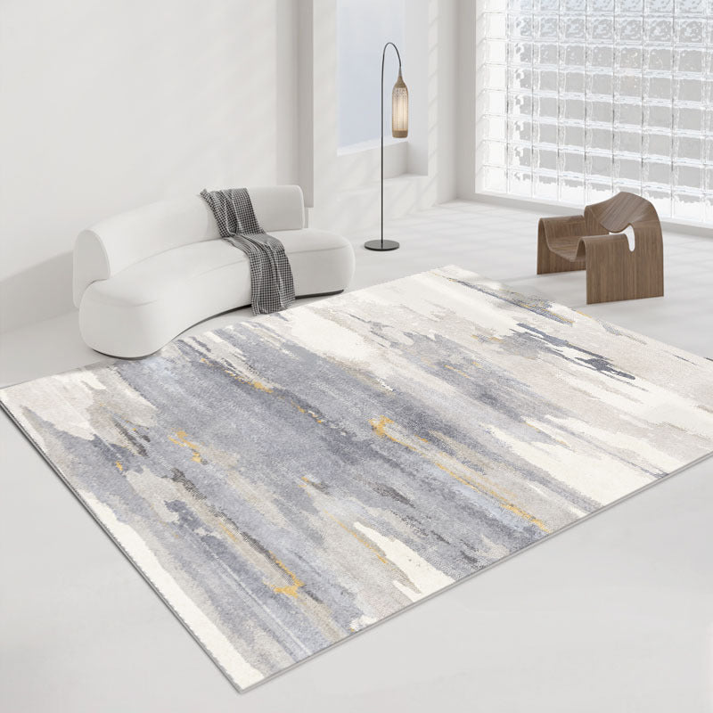 Abstract Gradient Color Rug Polyester Indoor Rug Non-slip Carpet for Living Room and Bedroom