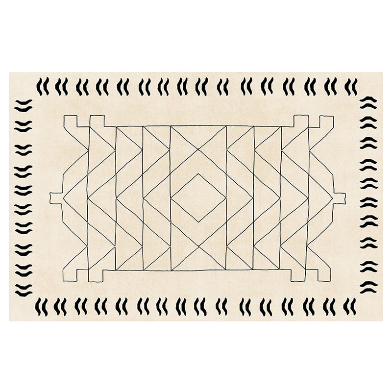Wabi-Sabi Plain Rug Polyester Indoor Rug Non-Slip Carpet for Living Room and Bedroom