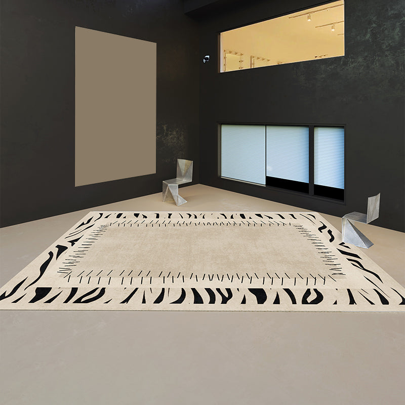 Wabi-Sabi Plain Rug Polyester Indoor Rug Non-Slip Carpet for Living Room and Bedroom