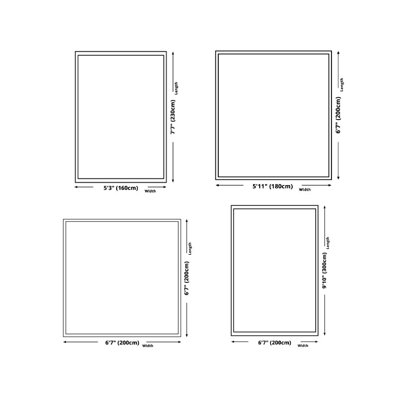 Wabi-Sabi Plain Rug Polyester Indoor Rug Non-Slip Carpet for Living Room and Bedroom