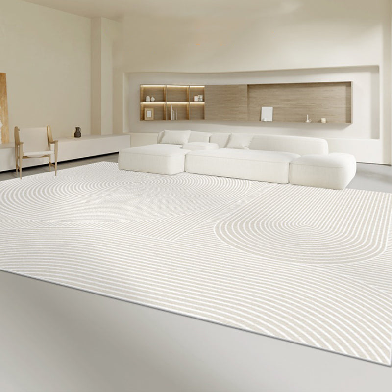 Simple Plain Color Striped Rug Indoor Rug Non-slip Carpet for Bedroom and Living Room