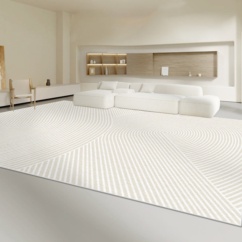 Simple Plain Color Striped Rug Indoor Rug Non-slip Carpet for Bedroom and Living Room