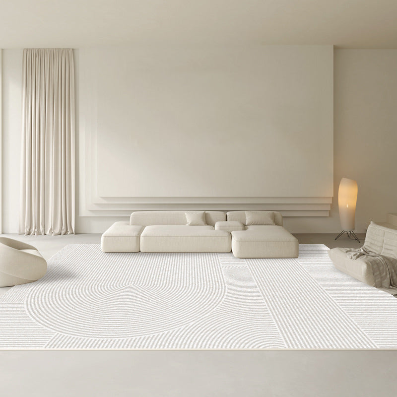 Simple Plain Color Striped Rug Indoor Rug Non-slip Carpet for Bedroom and Living Room