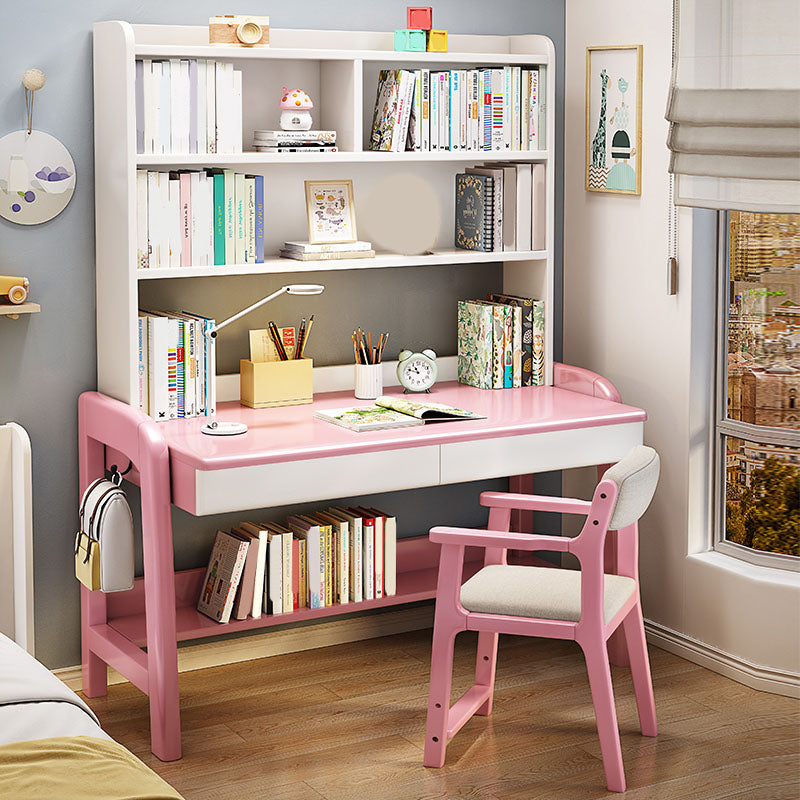 Modern Adjustable Height Writing Desk Solid Wood Home Office Desk