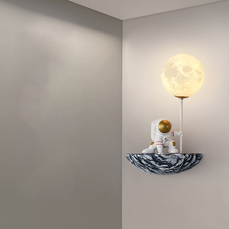 Modern Style Wall Mount Light 1-Light Spherical with Resin for Bedroom