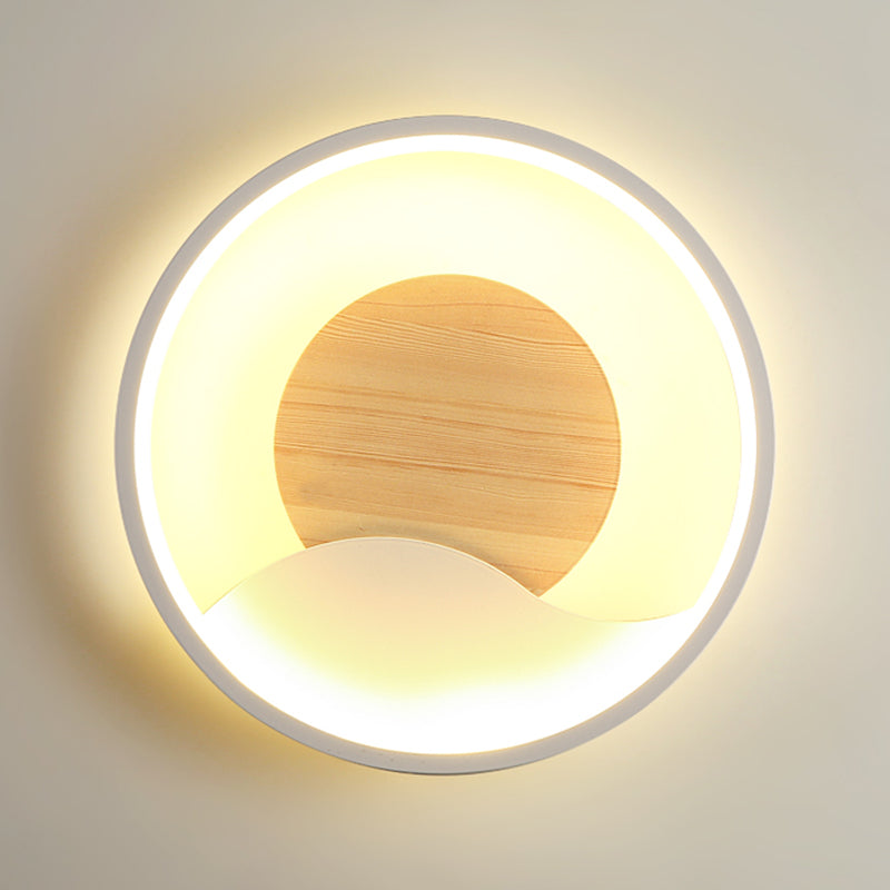 Modern Style Wall Mount Light LED Round Shape with Silica Gel Shade for Bedroom