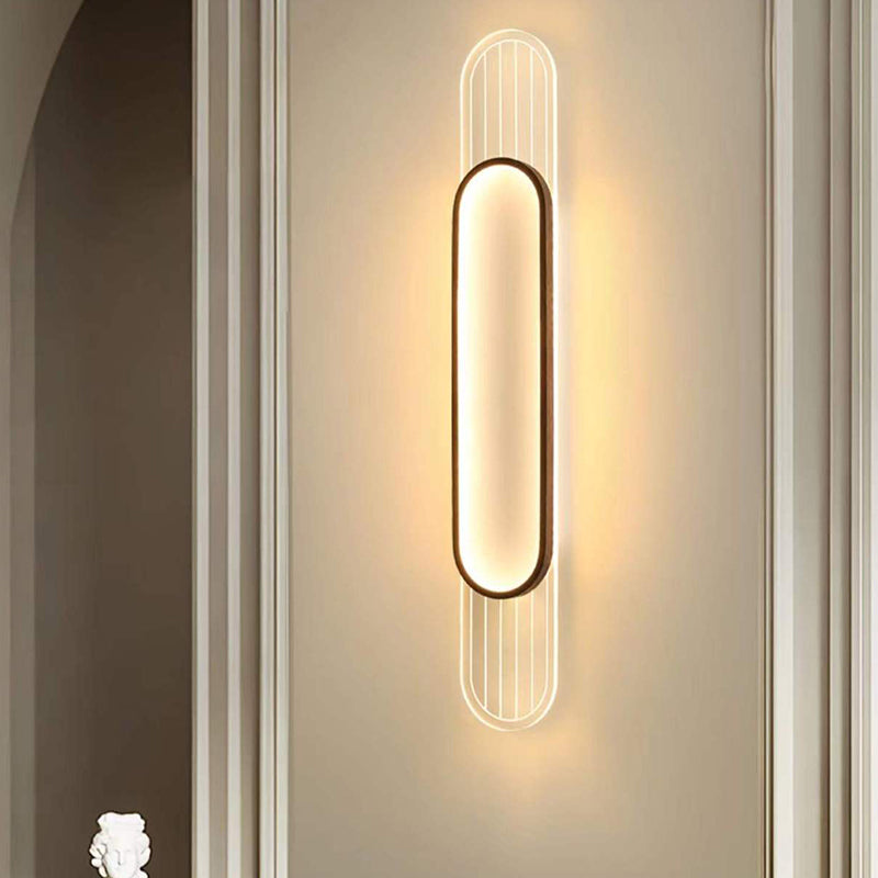 Geometric Simplicity Acrylic 1 Light Wall Light Fixture in Clear