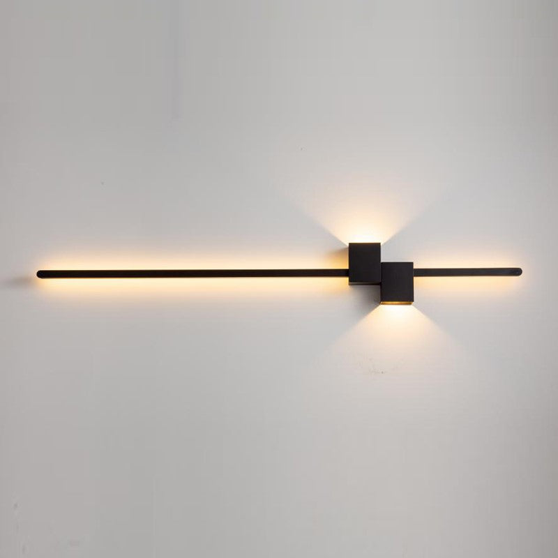Modern Style Metal LED Wall Light Sconce with Acrylic Shade for Washroom