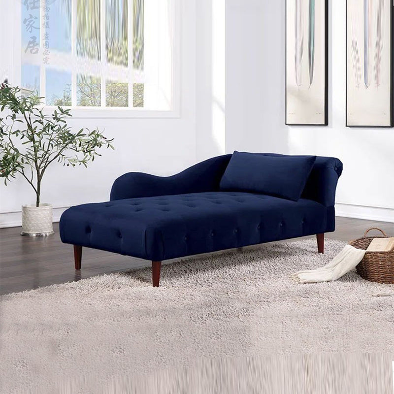 Traditional One Armed Chaise Flared Arms with Legs for Living Room