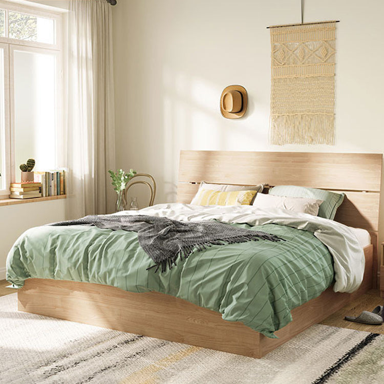 42.12" High Standard Bed with Headboard Mattress Included Wood