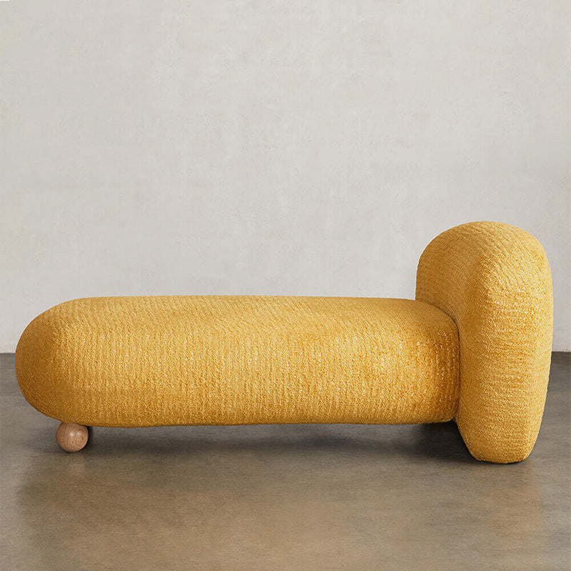 Scandinavian with Arms Wooden Chaise Square Arms for Bedroom Living Room