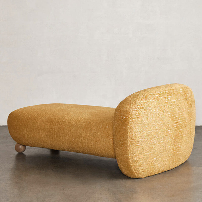 Scandinavian with Arms Wooden Chaise Square Arms for Bedroom Living Room