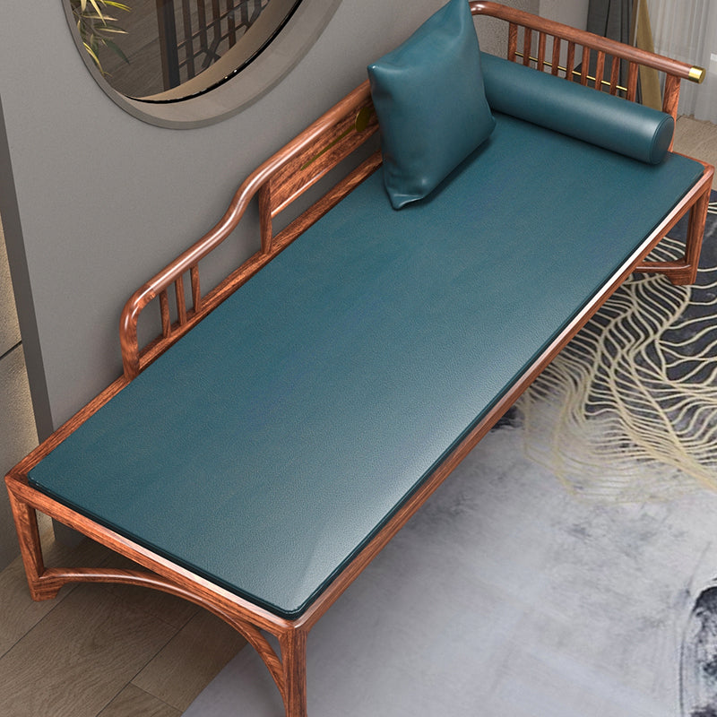 Traditional Brown with Arms Chaise Wood Round Arms for Bedroom Living Room