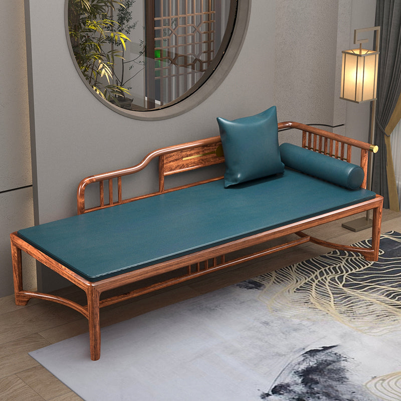Traditional with Arms Wooden Chaise Round Arms for Bedroom Living Room