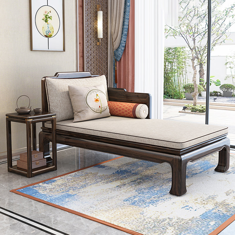Traditional with Arms Chaise with Pillow Round Arms for Bedroom Living Room