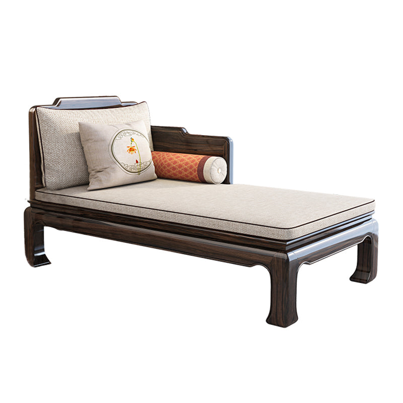 Traditional with Arms Chaise with Pillow Round Arms for Bedroom Living Room