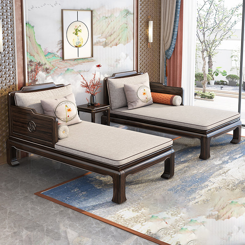 Traditional with Arms Chaise with Pillow Round Arms for Bedroom Living Room