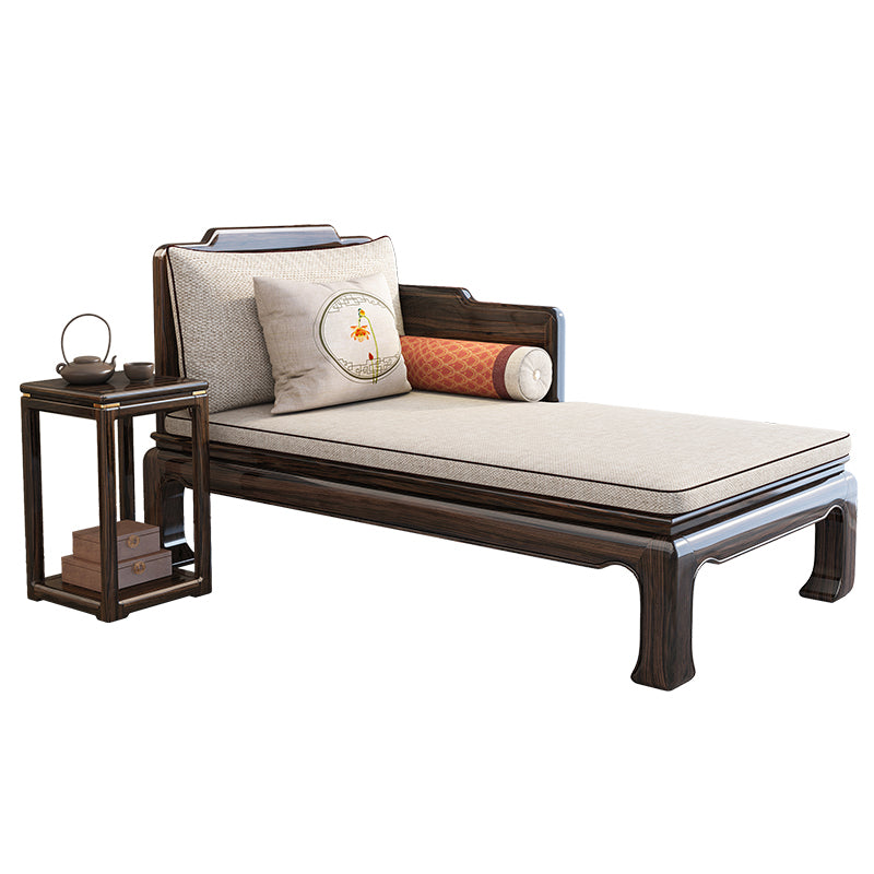 Traditional with Arms Chaise with Pillow Round Arms for Bedroom Living Room