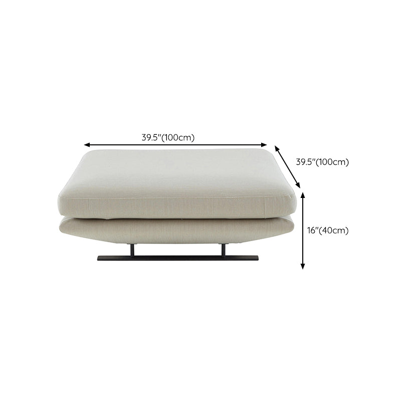 Contemporary Upholstered Solid Color Chaise Chair with Metal Legs