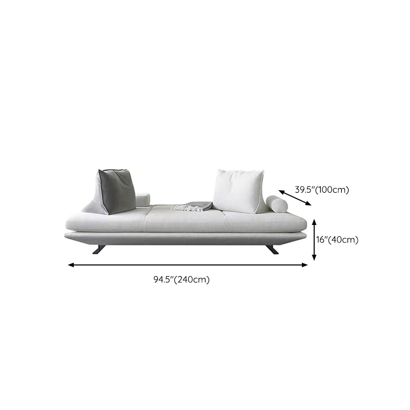 Contemporary Upholstered Solid Color Chaise Chair with Metal Legs