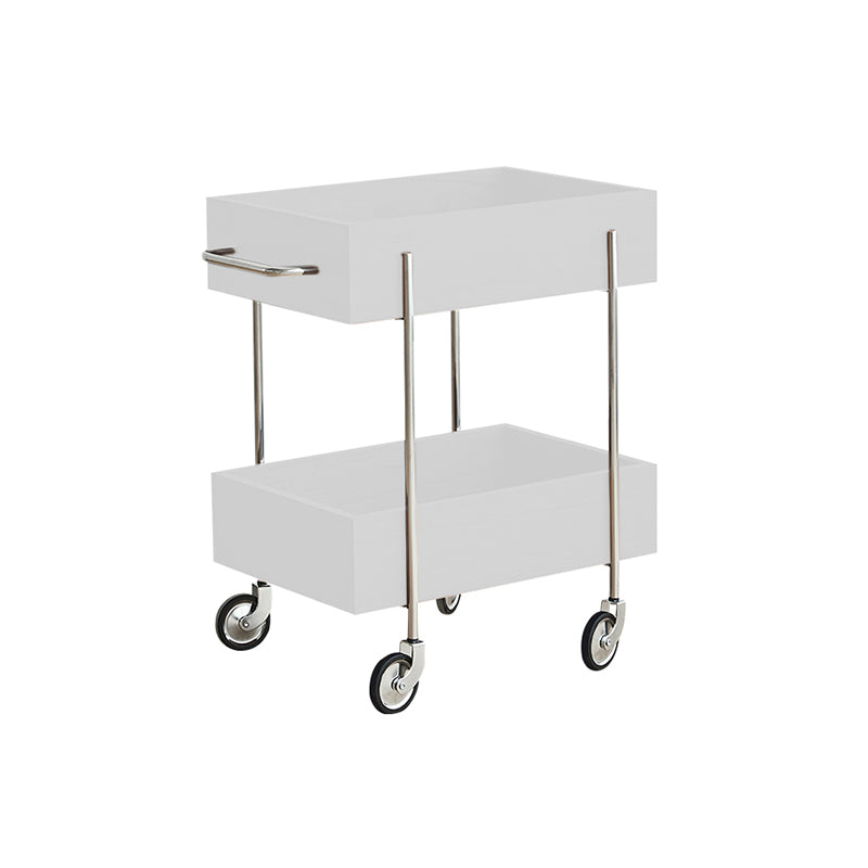 Industrial Sofa Side Accent Table with 2 Shelves in Wood for Living Room