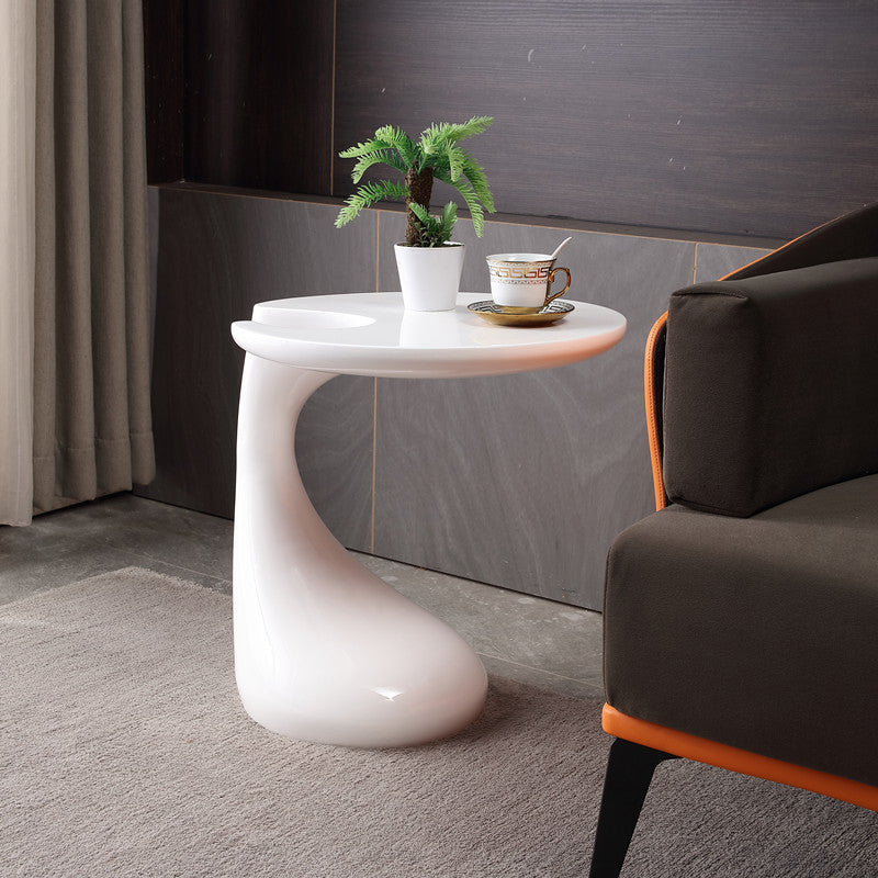 Contemporary Plastic Naturally Shaped Sofa Side Accent Table for Living Room