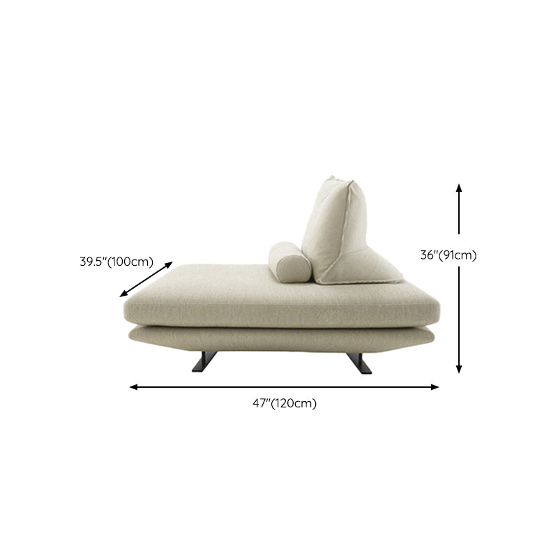 Contemporary Upholstered Solid Color Lounge Chair with Metal Legs