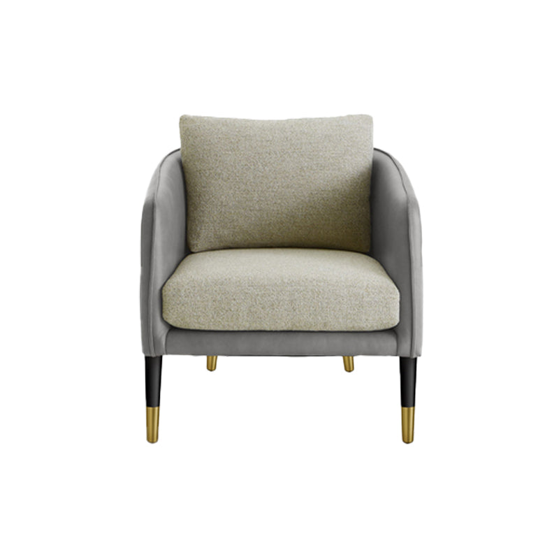 Contemporary Accent Armchair with Pillow Back and Sloped Arms