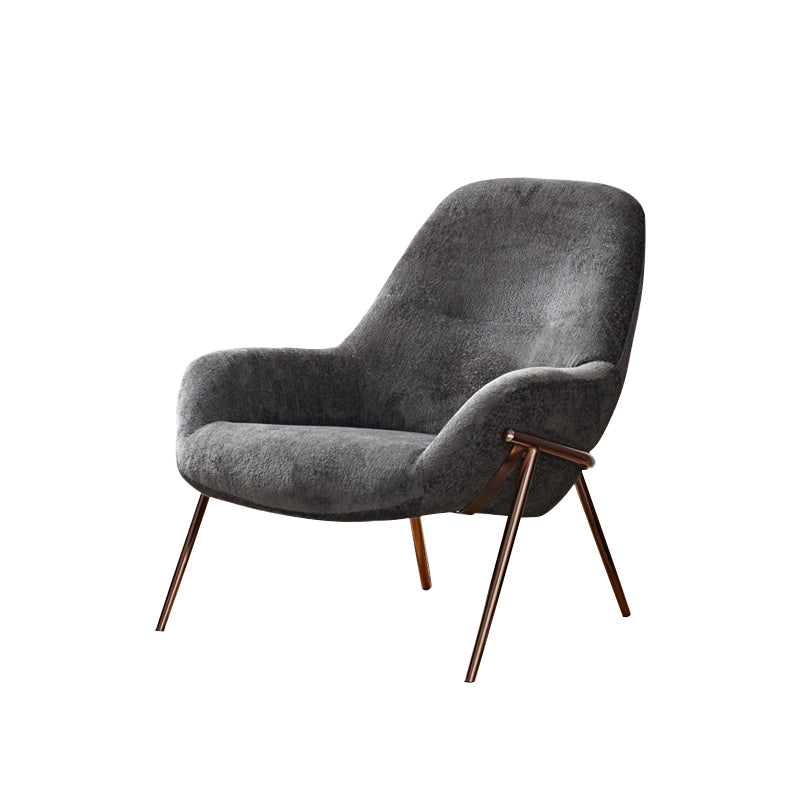 Mid-Century Modern Chenille Lounge Accent Chair for Living Room
