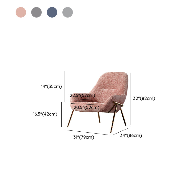 Mid-Century Modern Chenille Lounge Accent Chair for Living Room