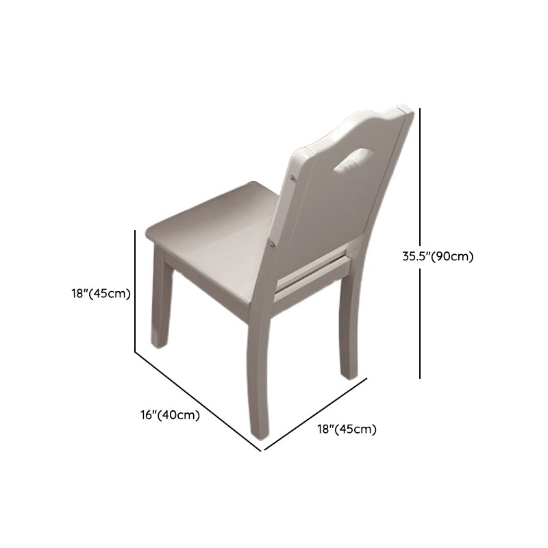 Faux Marble Top 7 Piece Dining Room Chair and Table Set in White