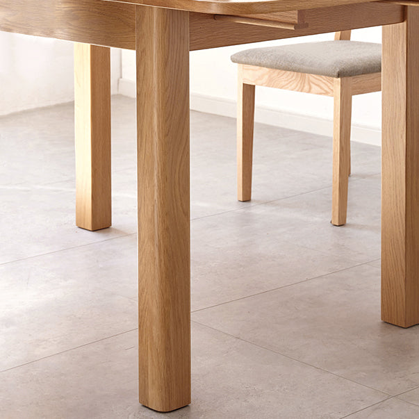 1/5 Piece Solid Wood Rectangle Dining Room Chair and Table Set