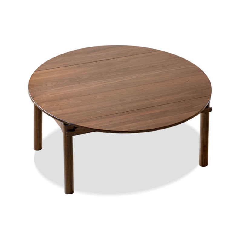 Modern Solid Wood Dining Table Set Drop Leaf with 4 Chairs for Home