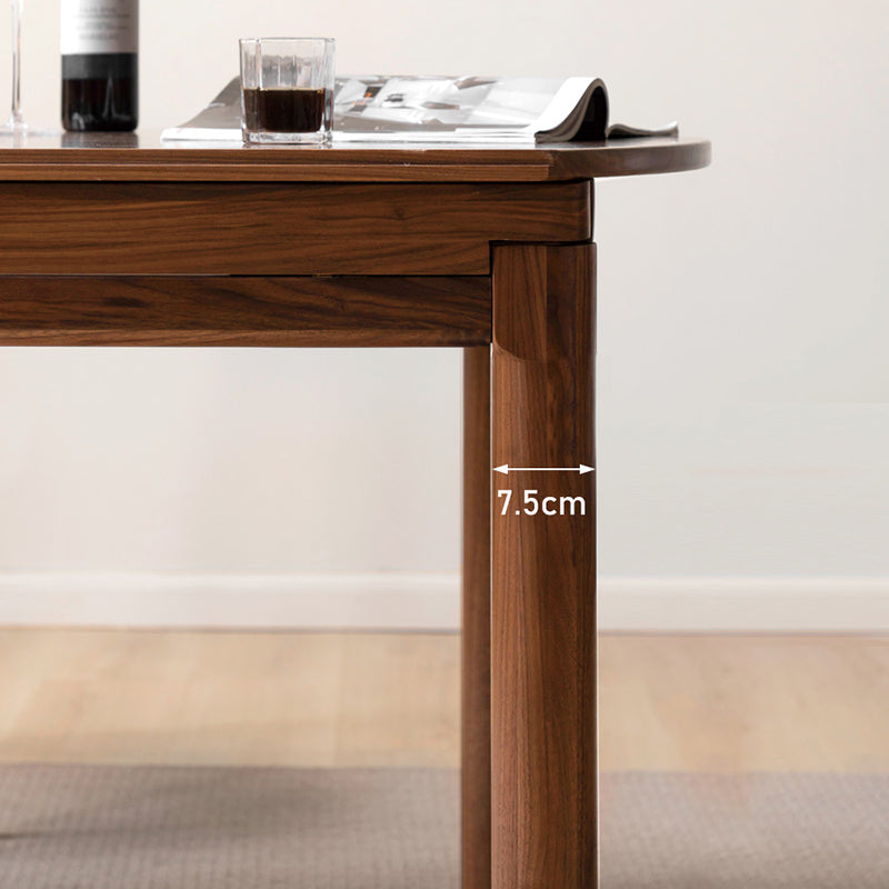 Modern Solid Wood Dining Table Set Drop Leaf with 4 Chairs for Home