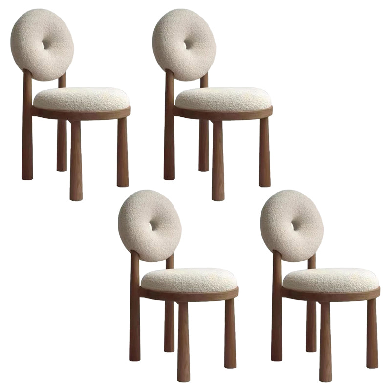 Contemporary Upholstered Dining Room Solid Wood Armless Dining Chair