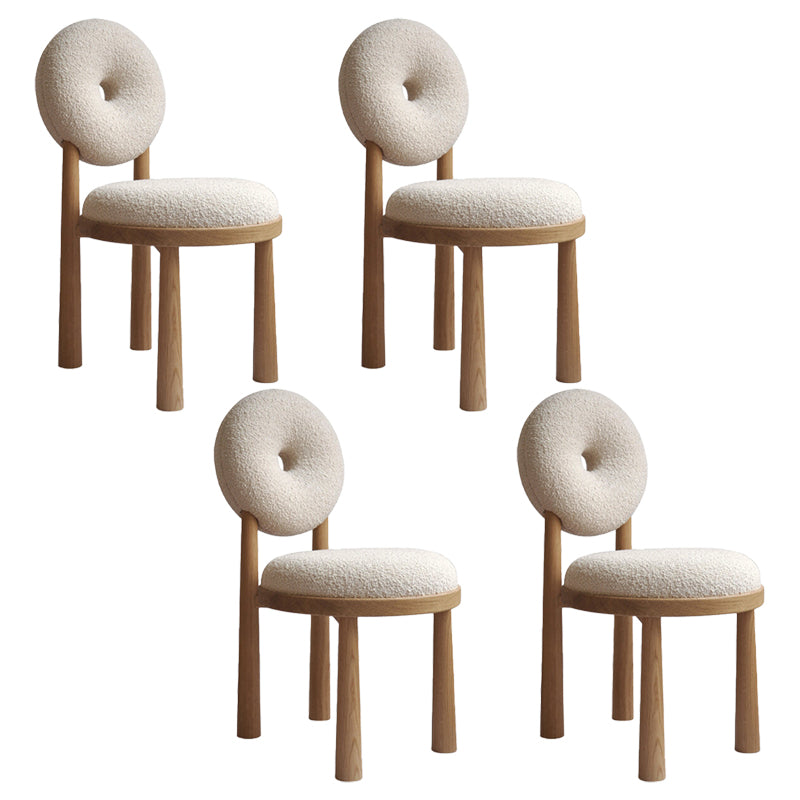 Contemporary Upholstered Dining Room Solid Wood Armless Dining Chair