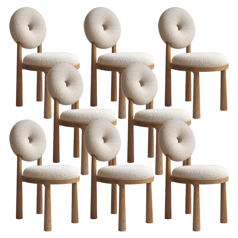 Contemporary Upholstered Dining Room Solid Wood Armless Dining Chair