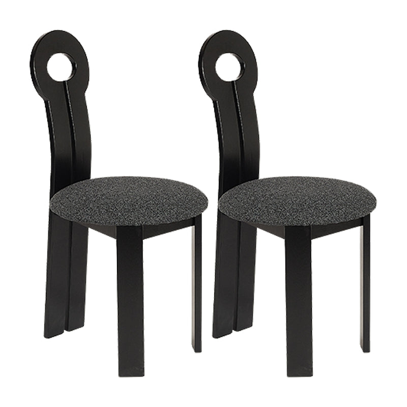 Modern Upholstered Home Solid Wood Slat Back Armless Dining Chair