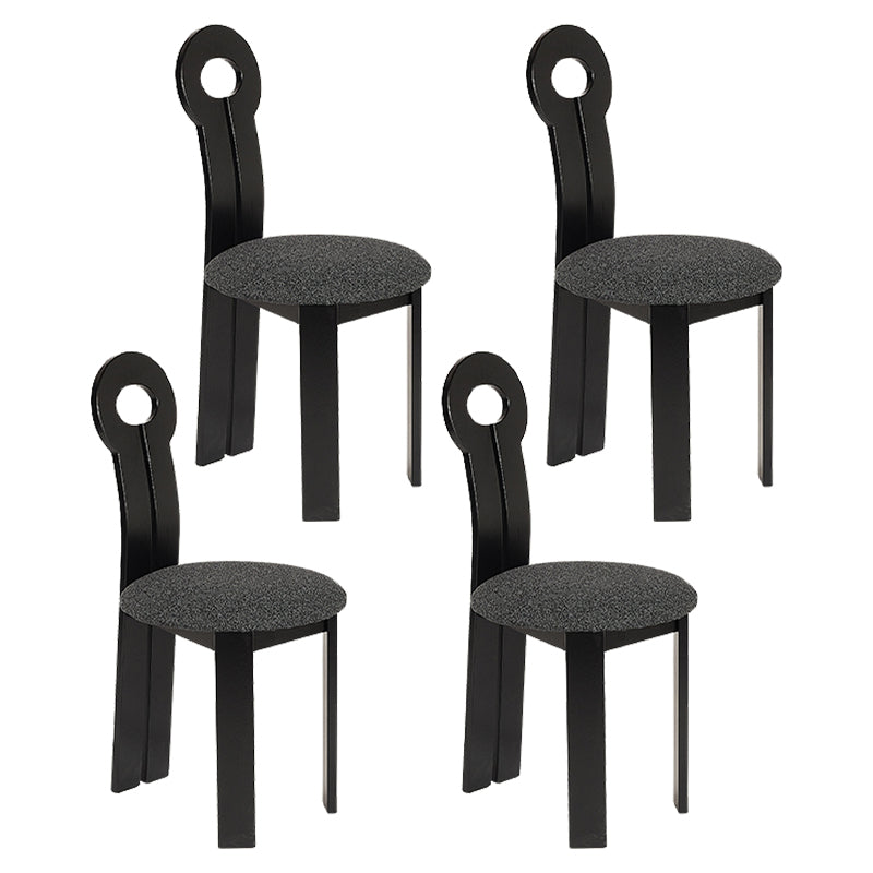 Modern Upholstered Home Solid Wood Slat Back Armless Dining Chair
