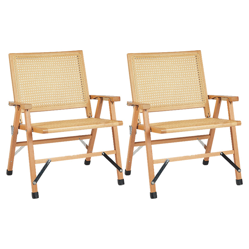 Contemporary Home Solid Wood Cane Back Armless Dining Chairs