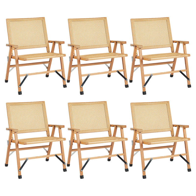Contemporary Home Solid Wood Cane Back Armless Dining Chairs